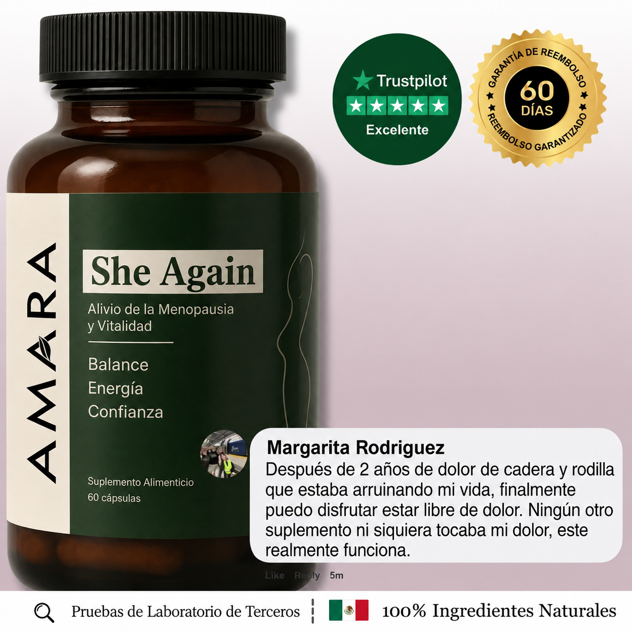 She Again - Cápsulas para el Dolor Articular de la Menopausia