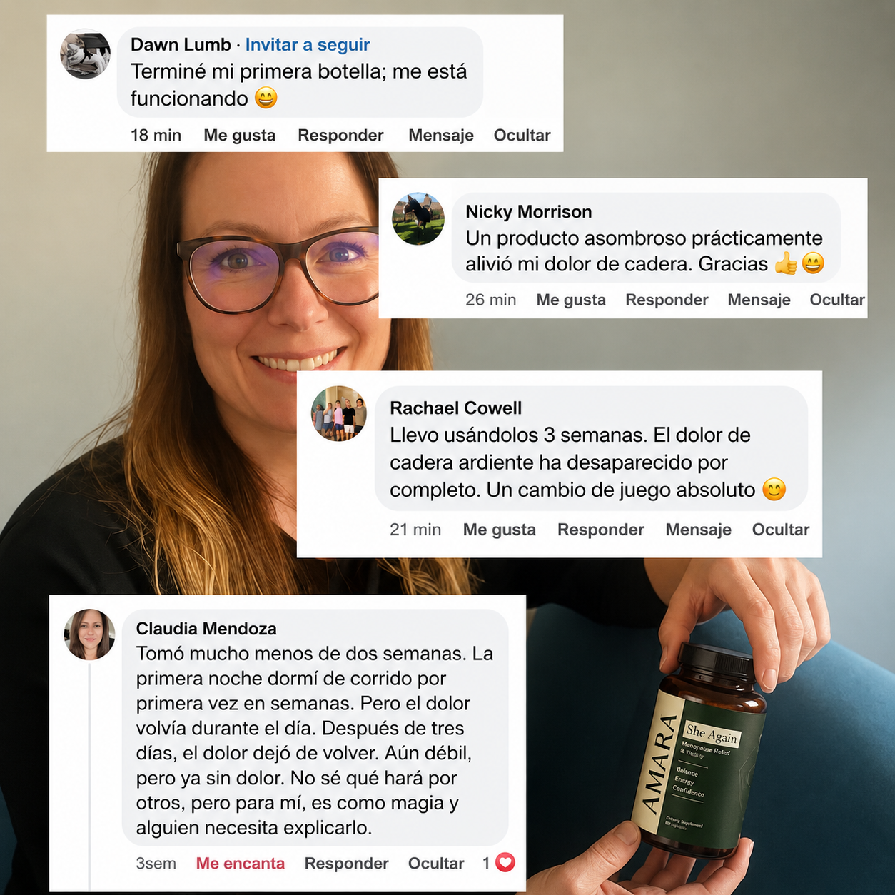 She Again - Cápsulas para el Dolor Articular de la Menopausia