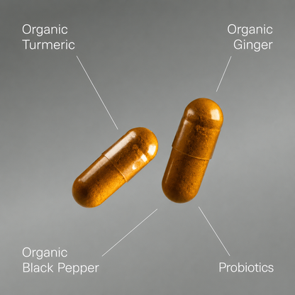 Organic Turmeric with Ginger, Black Pepper and Probiotics