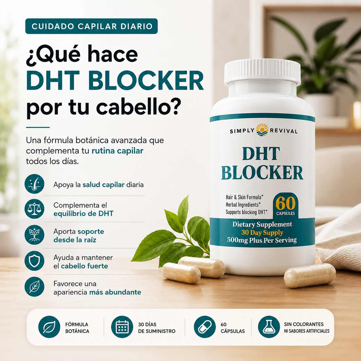 DHT BLOCKER / Fórmula Botánica para el Cuidado y Fortalecimiento del Cabello