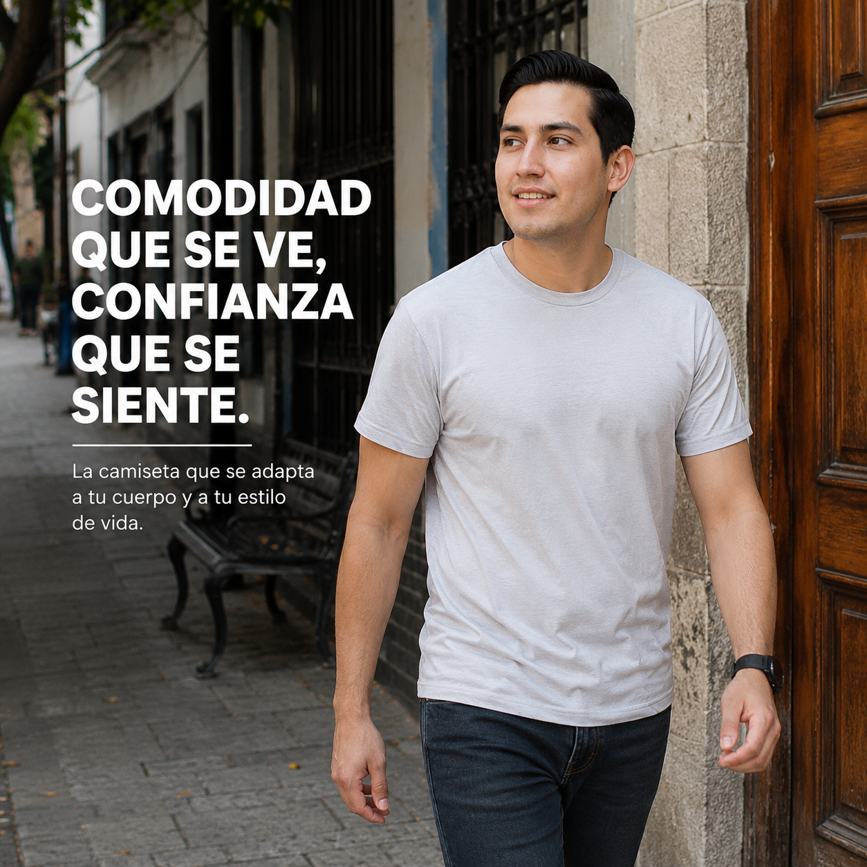 Camiseta Clásica de Cuello Redondo