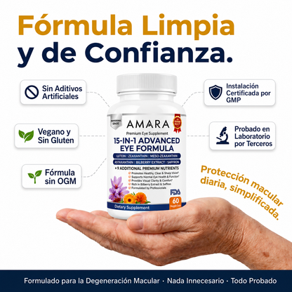 VisioPro 15 en 1 Fórmula avanzada para los ojos