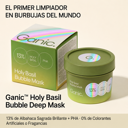 Mascarilla facial de burbujas profundas con albahaca sagrada Amara Ganic™