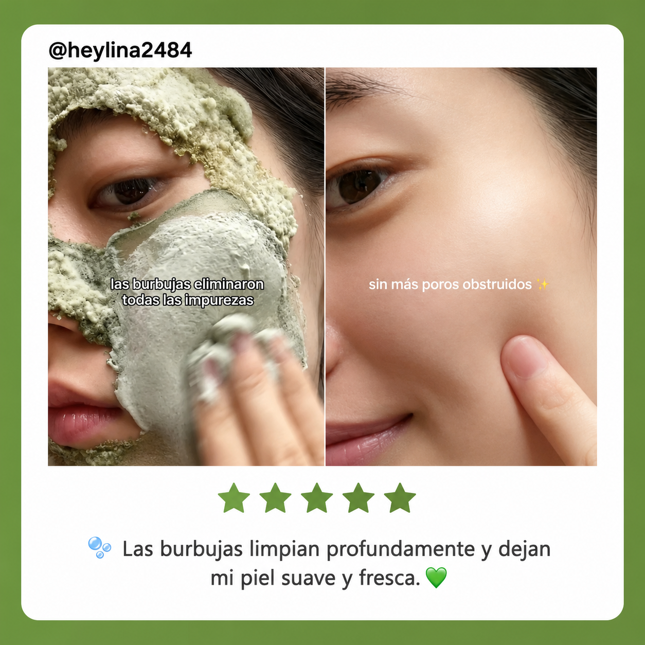 Mascarilla facial de burbujas profundas con albahaca sagrada Amara Ganic™