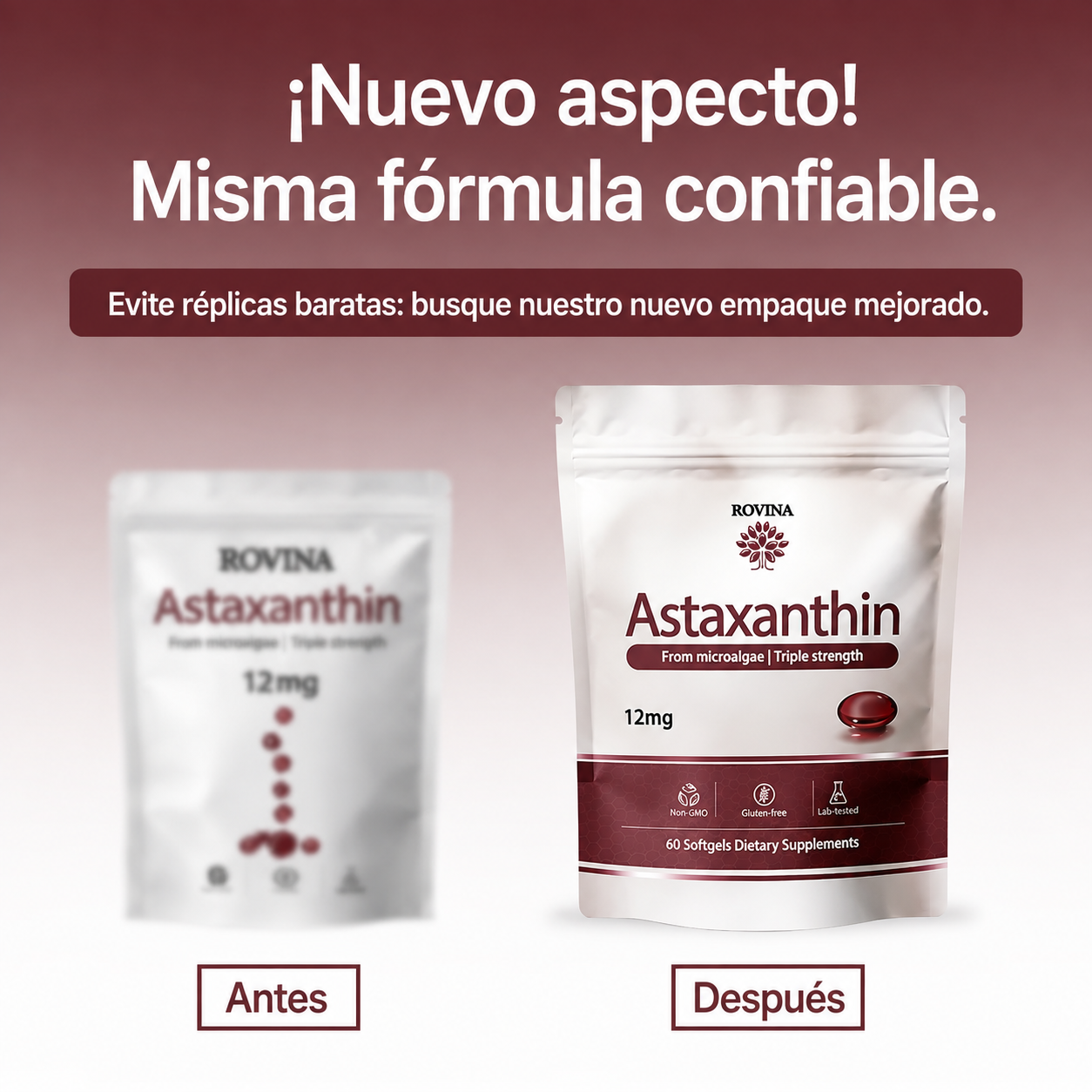 Cápsulas Blandas de Astaxantina Rovina