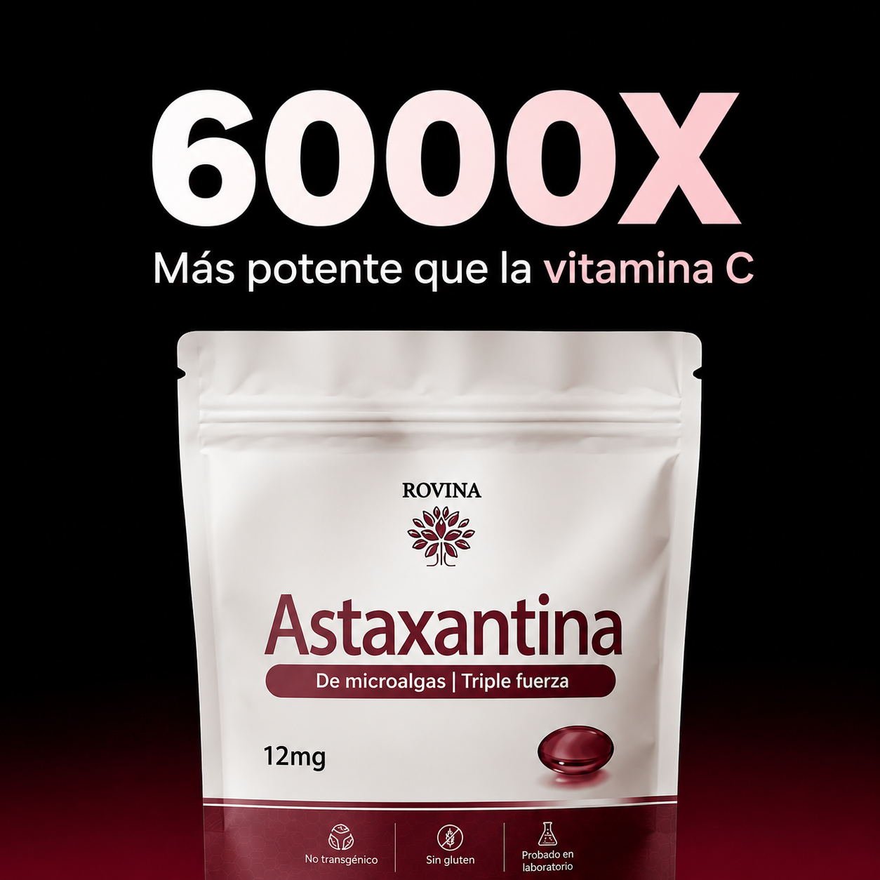Cápsulas Blandas de Astaxantina Rovina