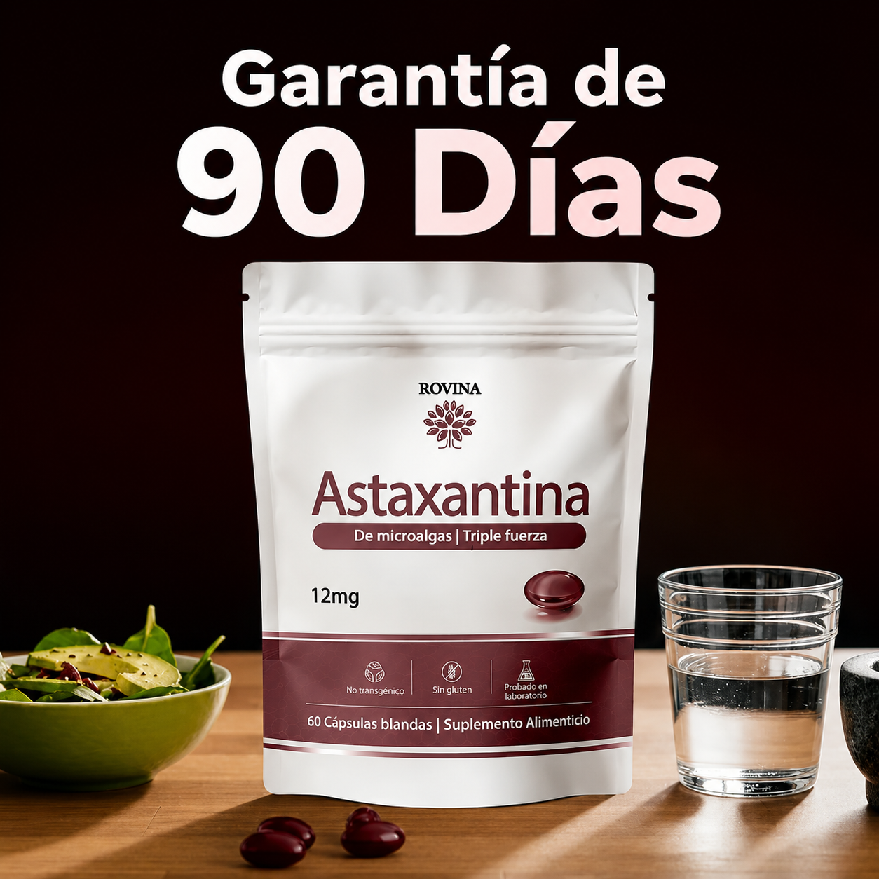 Cápsulas Blandas de Astaxantina Rovina