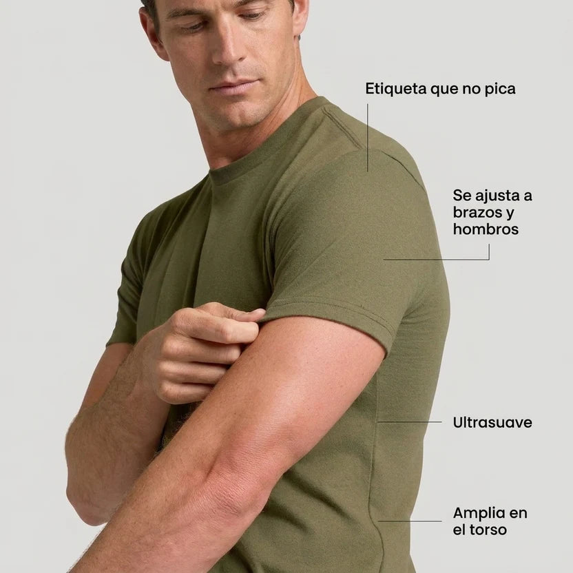 Camiseta Clásica de Cuello Redondo